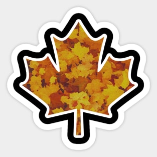 maple leaf autumn/fall season Sticker